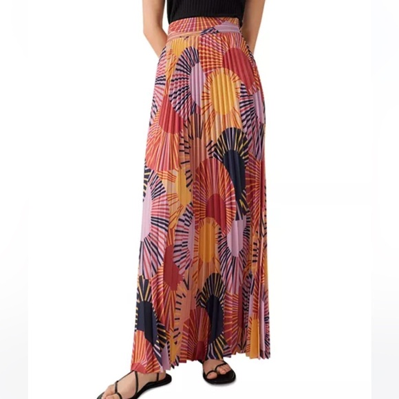 Ba&sh neo pleated maxi skirt in ochre